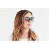 Женские сонцезащитные очки 8469 чёрные с серой линзой 