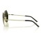 Женские сонцезащитные очки 8682 металлик с чёрной линзой . Photo 3