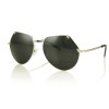 Жіночі сонцезахисні окуляри 8682 металік з чорною лінзою 