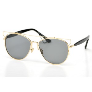 Christian Dior сонцезащитные очки 9583 золотые с серой линзой 