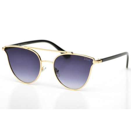 Christian Dior сонцезахисні окуляри 9584 золоті з сірою лінзою 