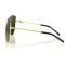 Женские сонцезащитные очки 8686 золотые с чёрной линзой . Photo 3