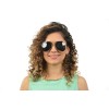Женские сонцезащитные очки 8686 золотые с чёрной линзой 