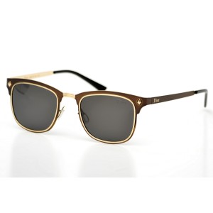 Christian Dior сонцезащитные очки 9705 коричневые с чёрной линзой 