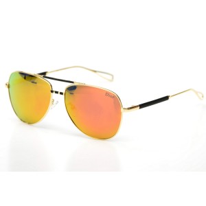 Christian Dior сонцезащитные очки 9708 золотые с оранжевой линзой 