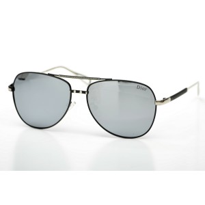 Christian Dior сонцезащитные очки 9709 чёрные с серой линзой 