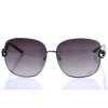 Christian Dior сонцезащитные очки 10019 серебряные с коричневой линзой 