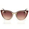 Женские сонцезащитные очки 9193 коричневые с коричневой линзой 