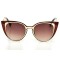 Женские сонцезащитные очки 9193 коричневые с коричневой линзой . Photo 2