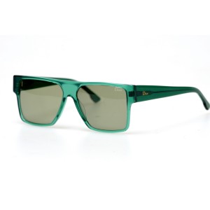 Christian Dior сонцезахисні окуляри 11134 зелені з зеленою лінзою 