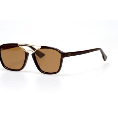 Christian Dior сонцезахисні окуляри 11174 коричневі з коричневою лінзою 