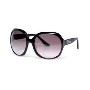 Christian Dior сонцезащитные очки 11409 чёрные с коричневой линзой 