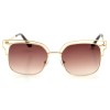 Жіночі сонцезахисні окуляри 9197 золоті з коричневою лінзою 