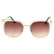 Жіночі сонцезахисні окуляри 9197 золоті з коричневою лінзою . Photo 2
