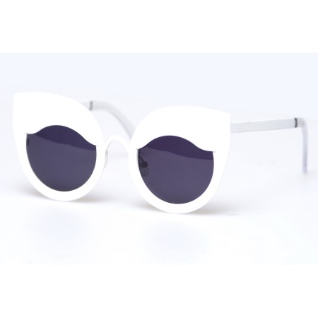Christian Dior сонцезахисні окуляри 11419 білі з чорною лінзою 