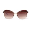 Christian Dior сонцезащитные очки 11426 золотые с коричневой линзой 