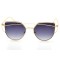Женские сонцезащитные очки 9198 золотые с чёрной линзой . Photo 2