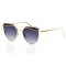 Женские сонцезащитные очки 9198 золотые с чёрной линзой . Photo 1
