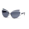 Christian Dior сонцезащитные очки 11436 белые с чёрной линзой 