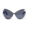 Christian Dior сонцезащитные очки 11437 серебряные с чёрной линзой . Photo 2