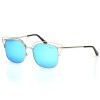 Жіночі сонцезахисні окуляри 9202 металік з синьою лінзою 