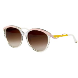 Christian Dior сонцезащитные очки 11709 прозрачные с коричневой линзой 