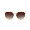 Christian Dior сонцезащитные очки 11714 золотые с коричневой линзой 