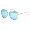 Женские сонцезащитные очки 9204 металлик с синей линзой . Photo 1