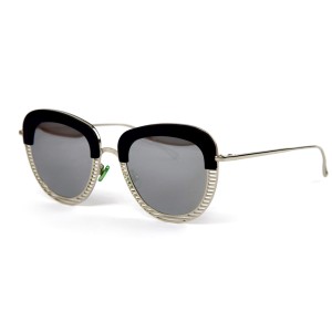 Christian Dior сонцезащитные очки 11726 серебряные с ртутной линзой 