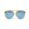Christian Dior сонцезахисні окуляри 11728 золоті з синьою лінзою 