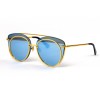 Christian Dior сонцезахисні окуляри 11728 золоті з синьою лінзою 