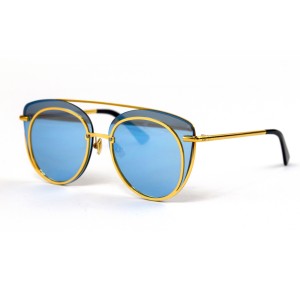 Christian Dior сонцезащитные очки 11728 золотые с синий линзой 