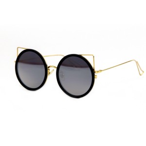 Christian Dior сонцезащитные очки 11730 чёрные с ртутной линзой 