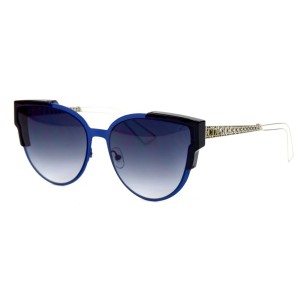 Christian Dior сонцезащитные очки 11734 синие с чёрной линзой 
