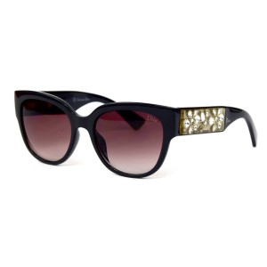 Christian Dior сонцезахисні окуляри 11975 коричневі з коричневою лінзою 