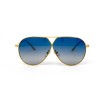 Christian Dior сонцезахисні окуляри 11979 золоті з синьою лінзою 