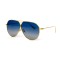Christian Dior сонцезахисні окуляри 11979 золоті з синьою лінзою . Photo 1