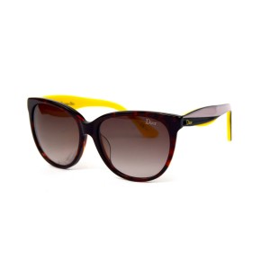 Christian Dior сонцезащитные очки 11985 коричневые с коричневой линзой 