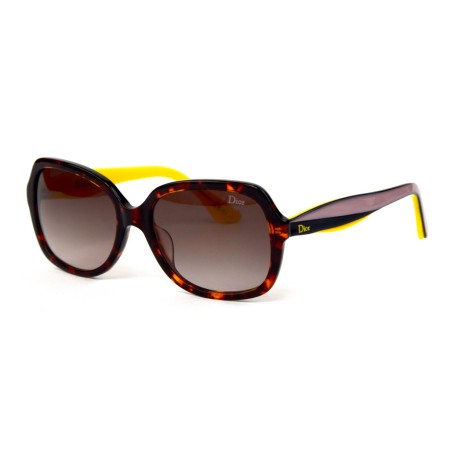 Christian Dior сонцезахисні окуляри 11987 коричневі з коричневою лінзою 