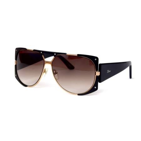 Christian Dior сонцезахисні окуляри 11990 коричневі з коричневою лінзою 