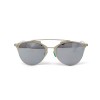Christian Dior сонцезахисні окуляри 12062 срібні з чорною лінзою 