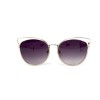 Christian Dior сонцезащитные очки 12358 серебрянные с коричневой линзой 