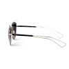 Christian Dior сонцезащитные очки 12358 серебрянные с коричневой линзой 