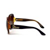 Christian Dior сонцезащитные очки 12360 чёрные с коричневой линзой 