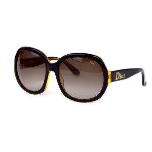 Christian Dior сонцезахисні окуляри 12360 чорні з коричневою лінзою 