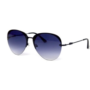 Christian Dior сонцезащитные очки 12375 чёрные с синий линзой 