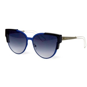 Christian Dior сонцезащитные очки 12377 синие с синий линзой 