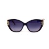 Christian Dior сонцезащитные очки 12381 чёрные с сиреневой линзой 