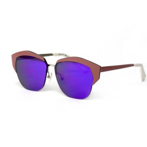Christian Dior сонцезащитные очки 12382 пудровые с фиолетовой линзой 