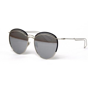 Christian Dior сонцезахисні окуляри 12384 срібні з ртутною лінзою 